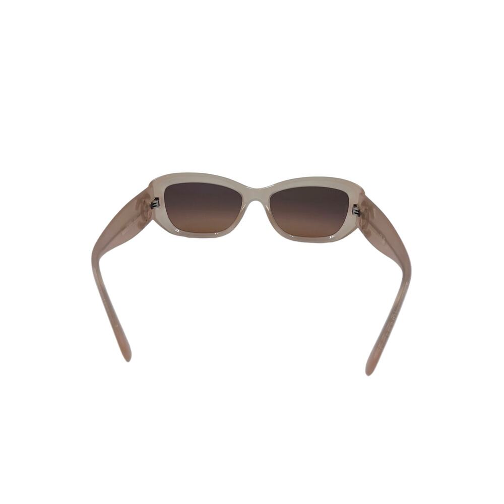 Chanel 5493-A Logo Rectangle Blush Beige Casual Designer Sunglasses - Picture 7 of 11